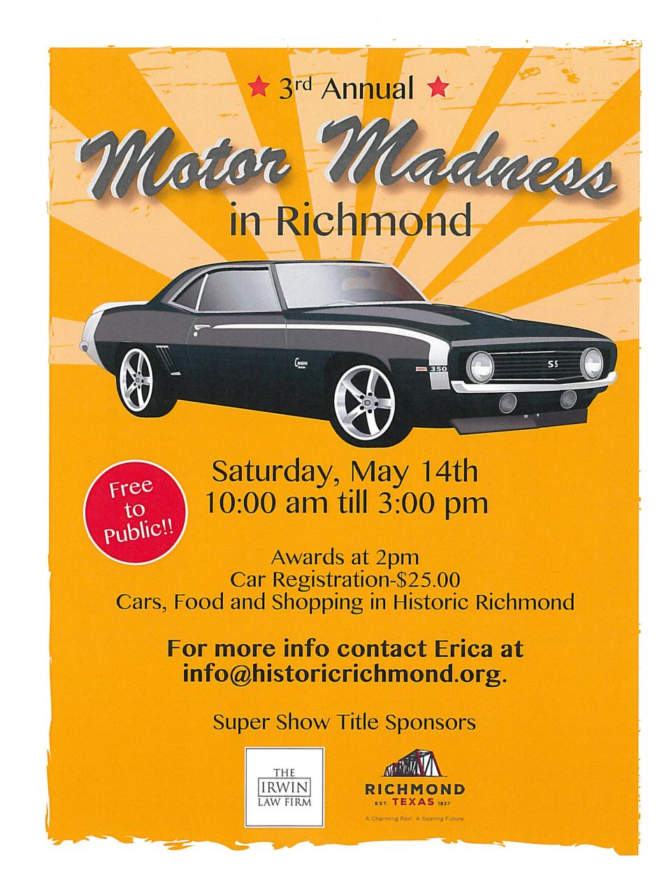 2016 Motor Madness flyer