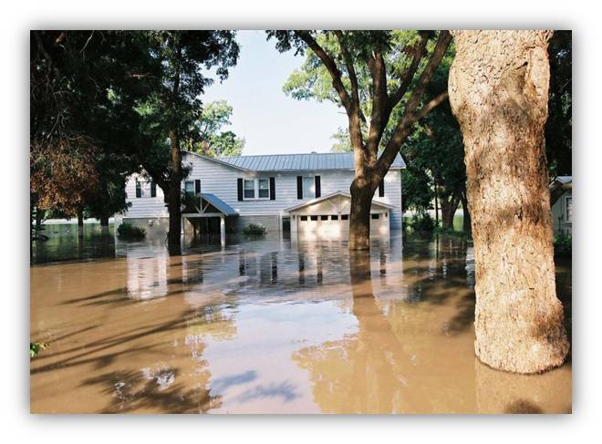 flooded home