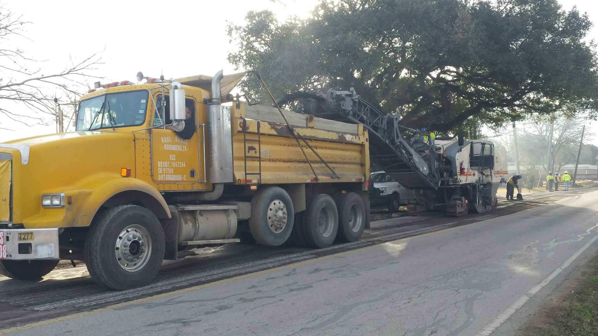 Asphalt Laying Truck Streets Department