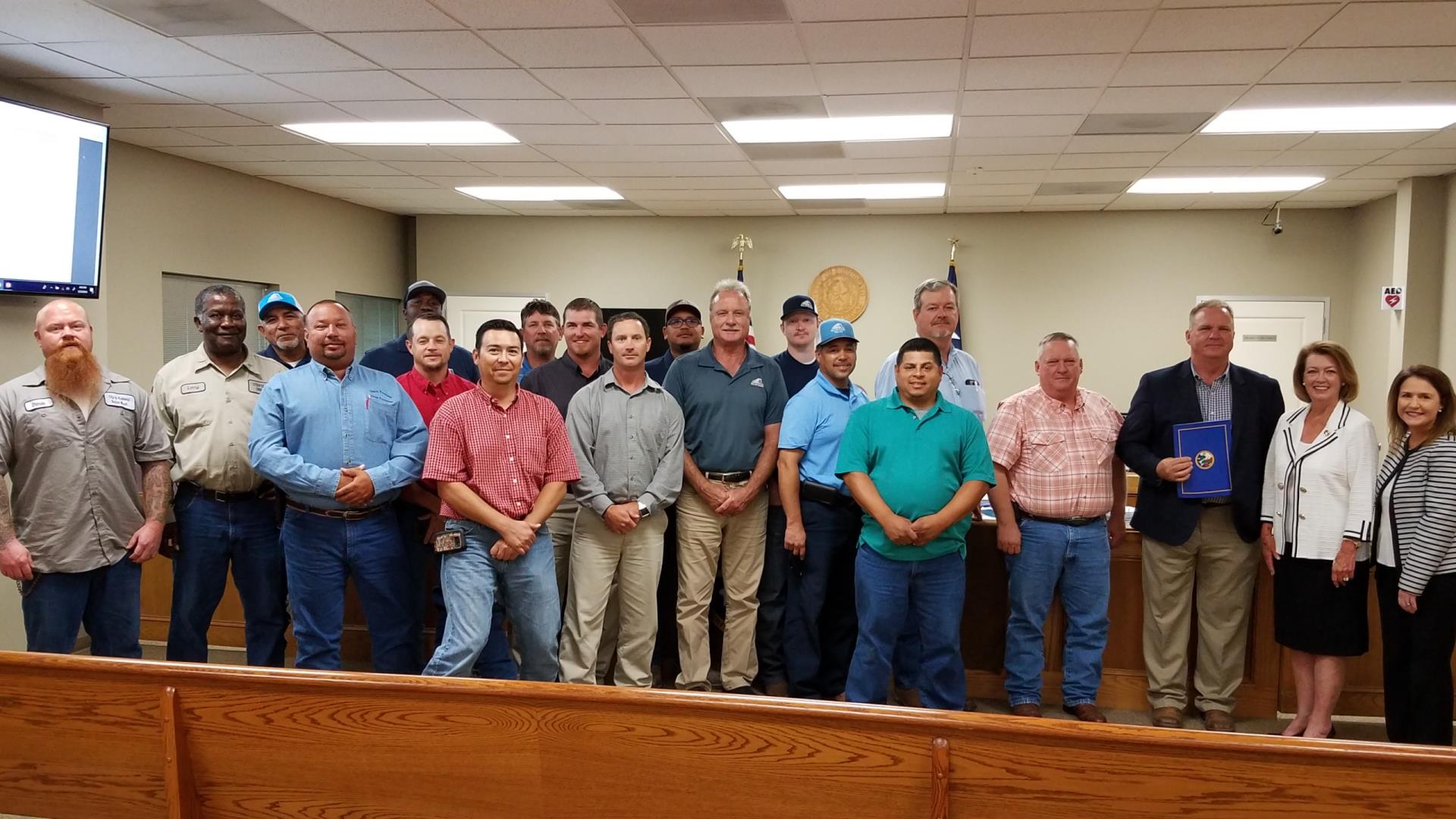 Public Works Week 2018 Commission meeting photo of team