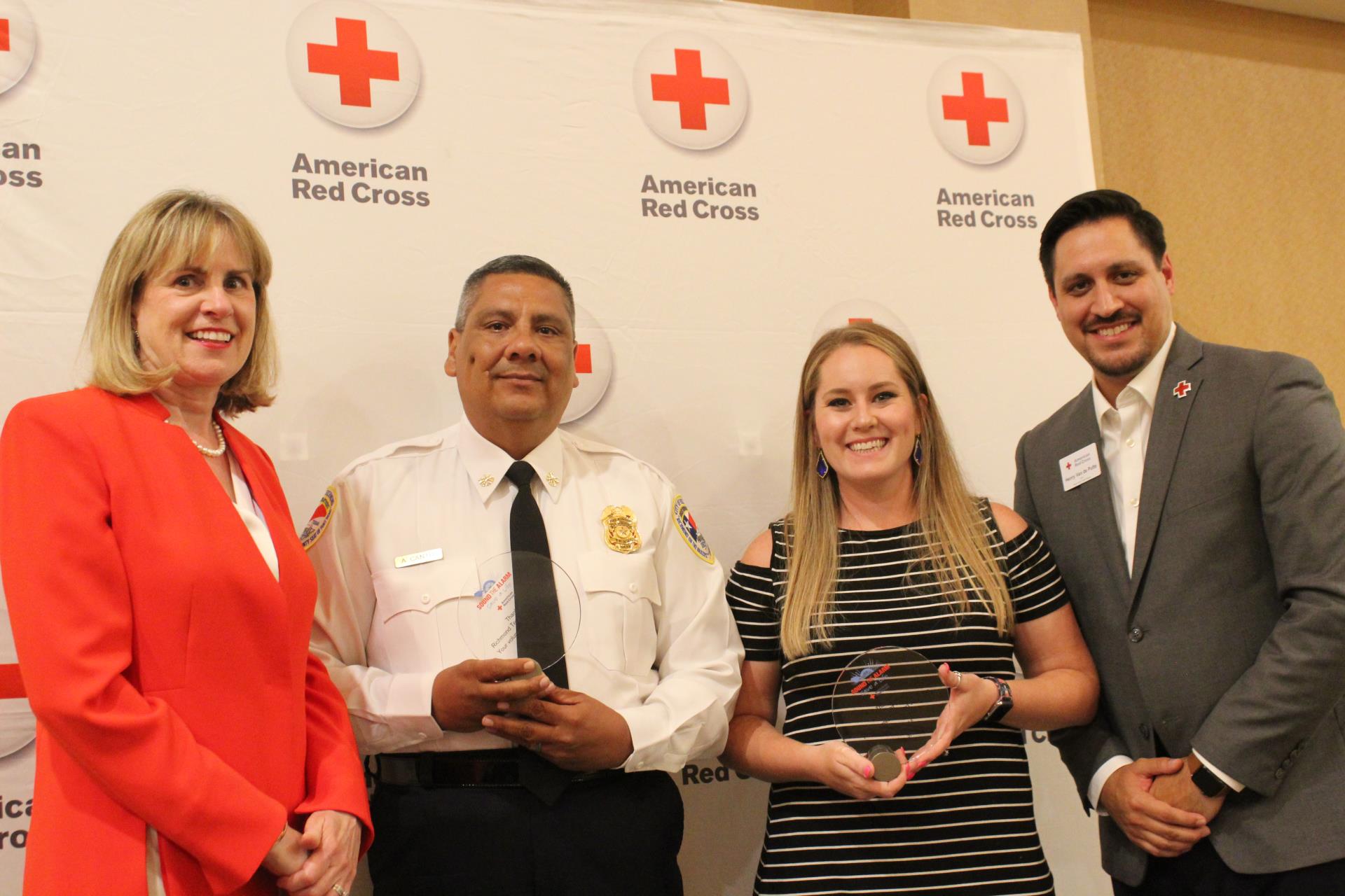 Red Cross AWARD for Smoke Detector Lives Saved on Ferry St. Dec. 2018