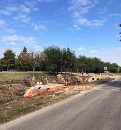 Collins Rd Drainage Progress photo near CCharities 11.04.19