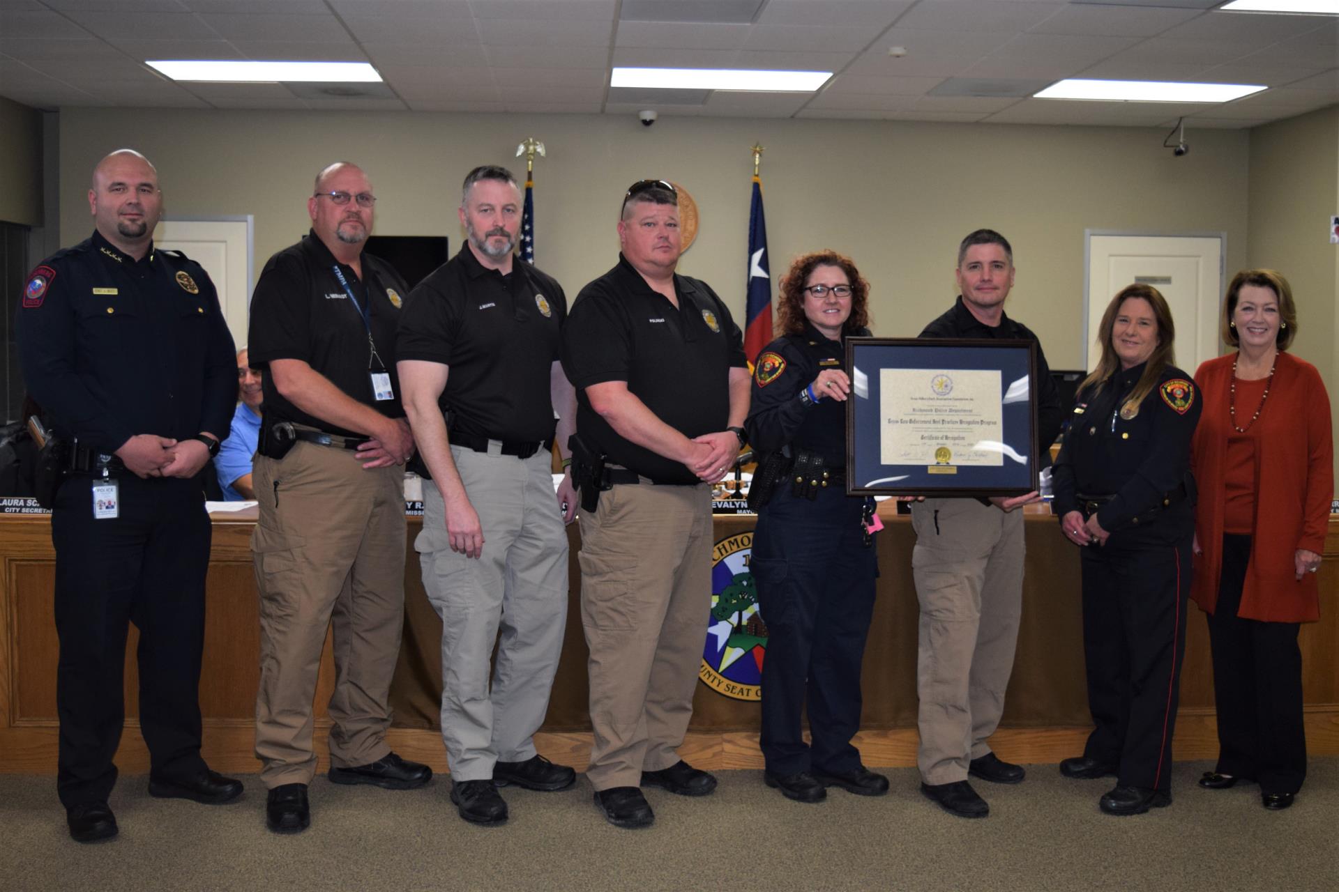 RPD Command Staff Receiving Renewal of Recognition 11.18.19 commission meeting