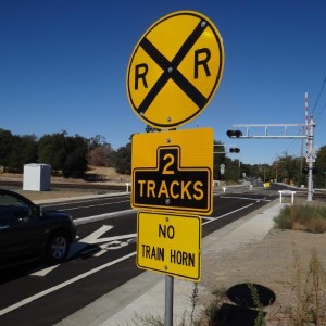 Railroad Quiet Zone Sign Image