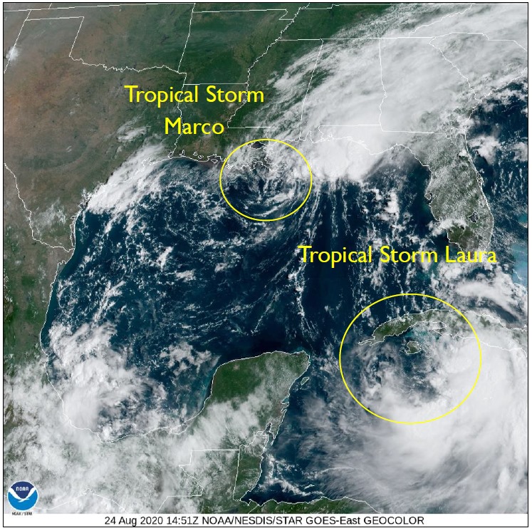 Aug 24.2020 Update TS Marco and Laura image