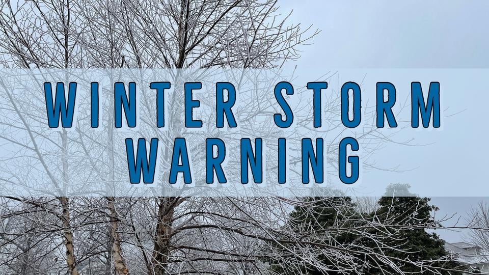 Winter Storm Warning with bkgrd image