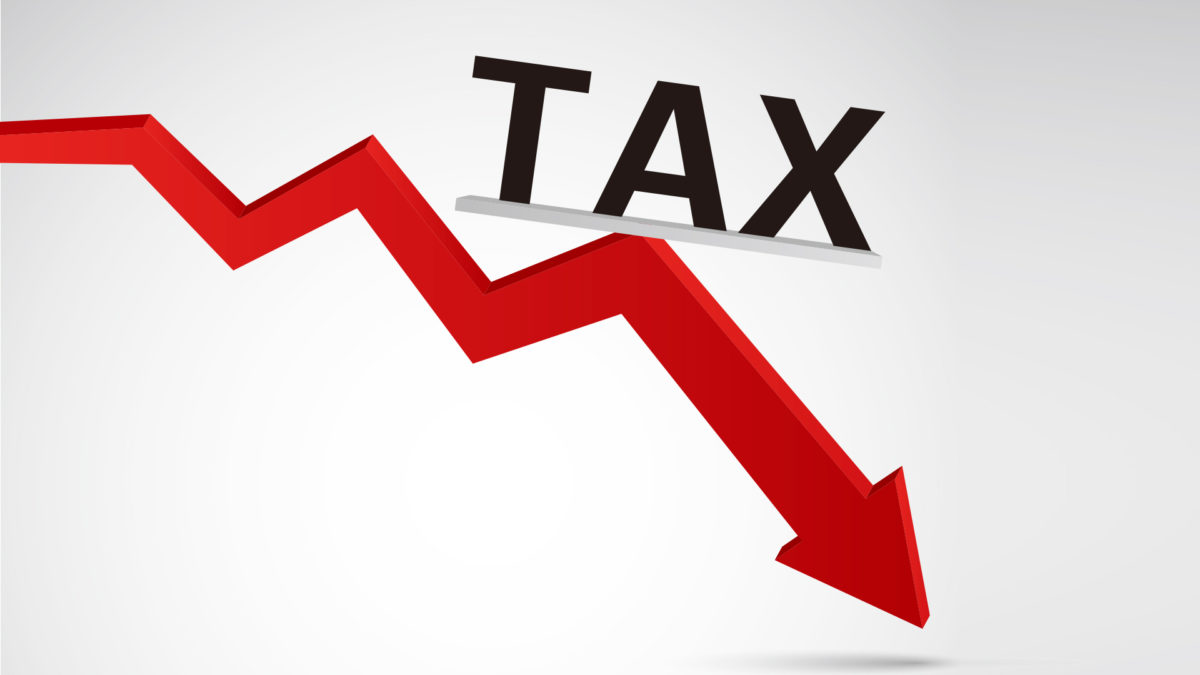 Taxes decreased- arrow image