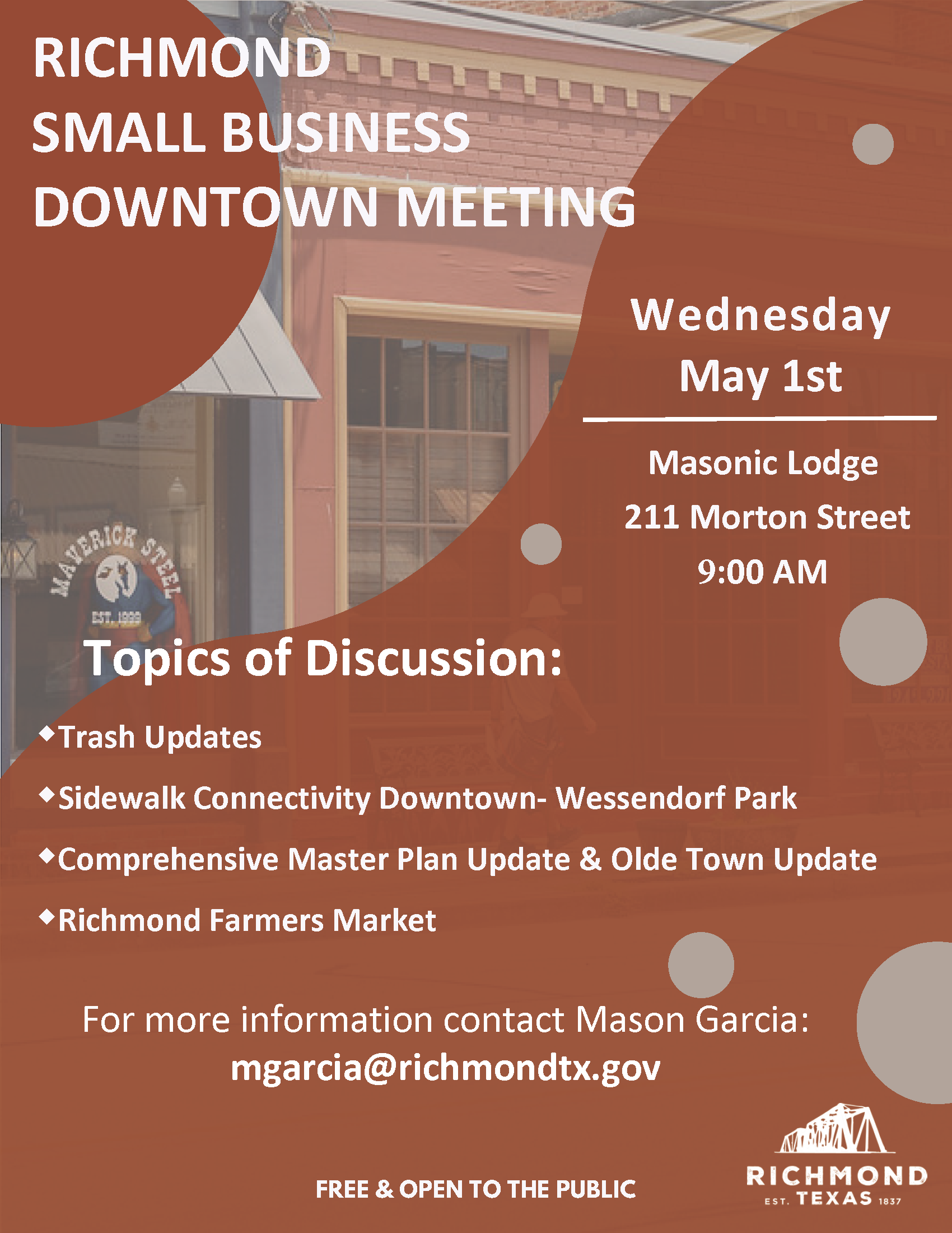 Richmond Small Business Downtown Meeting May 1, 2024