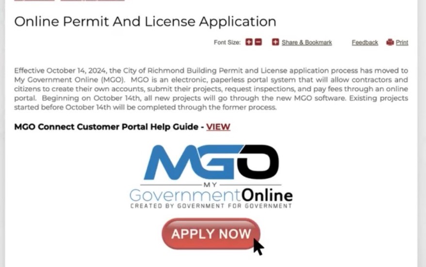 City's Building and Permits Department Launches Online Customer Portal